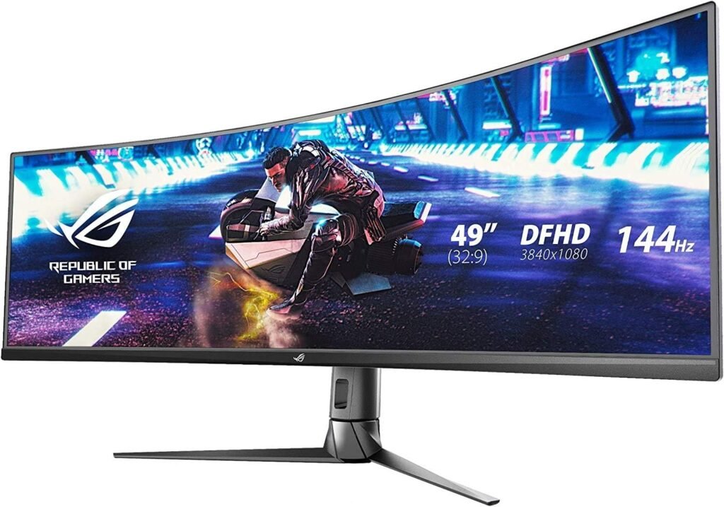 Curved Gaming Monitor. Asus Rog Strix Xg49Vq 49” Curved Gaming Freesync Monitor