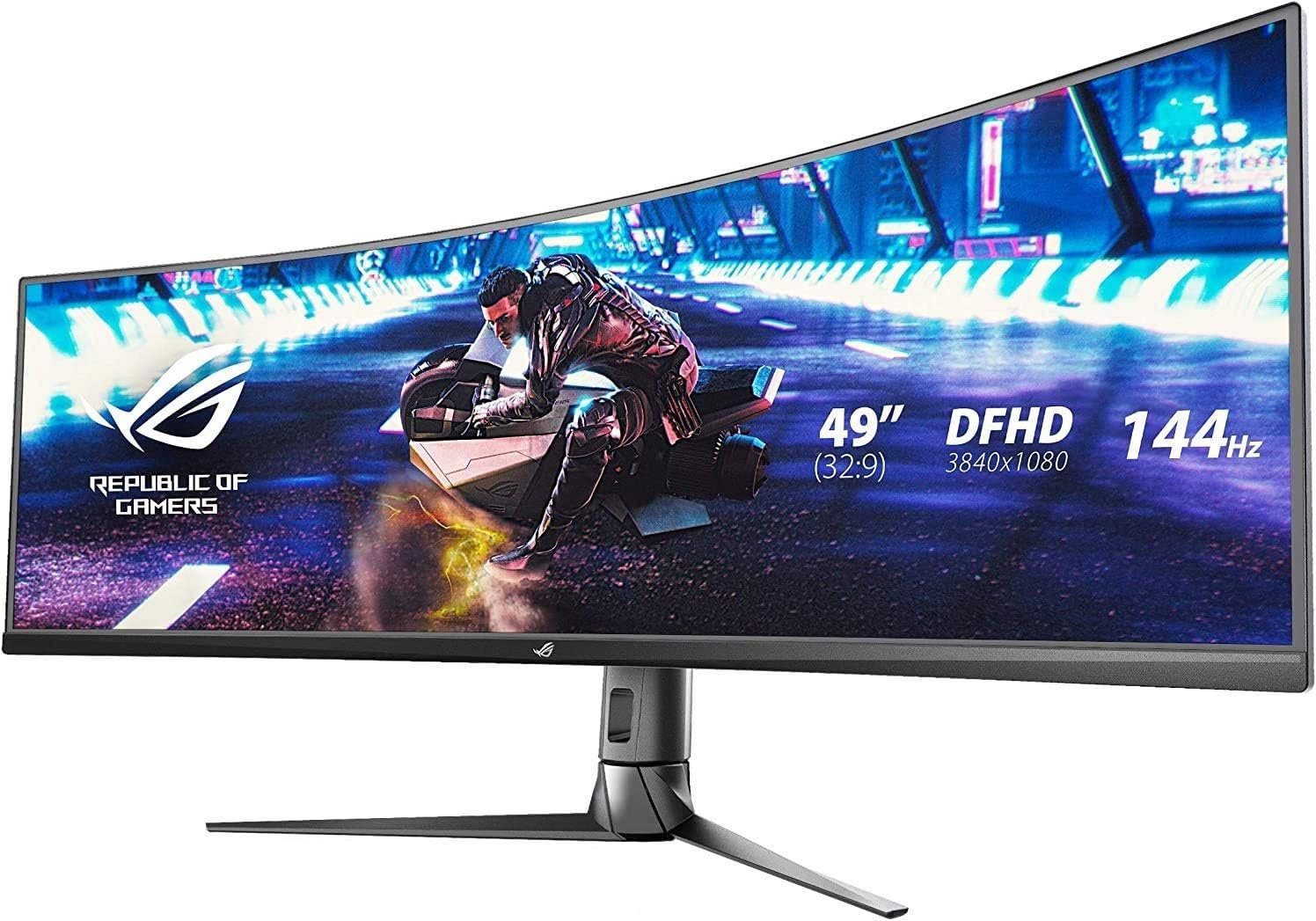 Gekrümmter Gaming-Monitor. Asus Rog Strix Xg49Vq 49" Curved Gaming Freesync Monitor